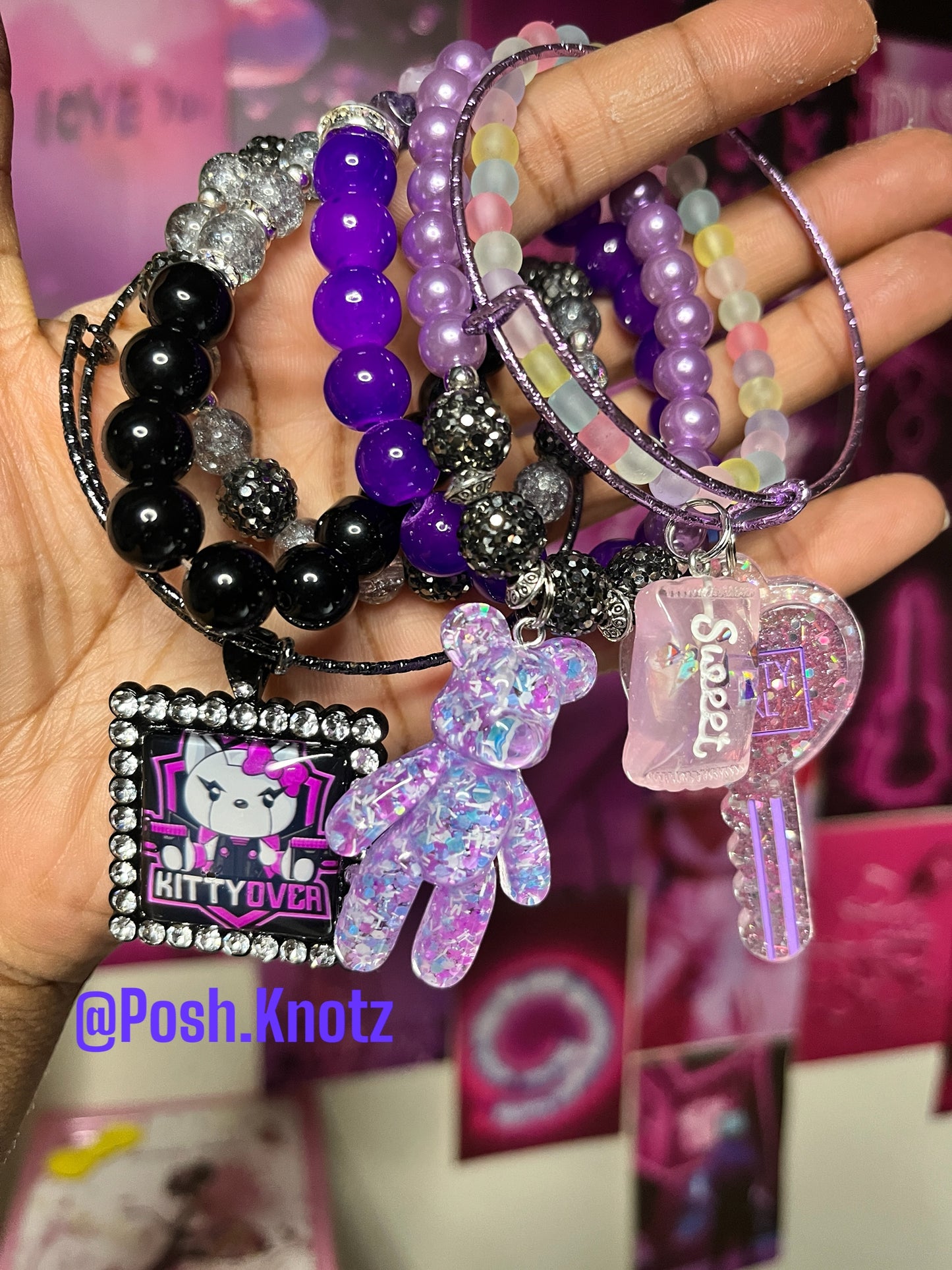 Bad kitty  bangles set.